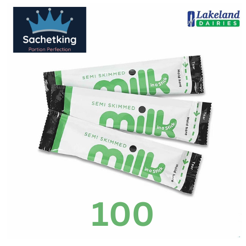 Lakeland Dairies Semi-Skimmed Milk Sticks 10ml Long Life Portions Sachets
