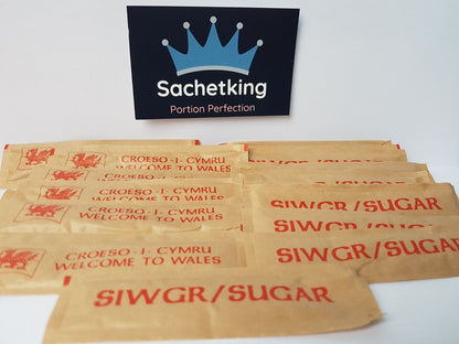 250 x Siwgr/Sugar Individual 2.7g FlatSticks Sachets Brown Granulated