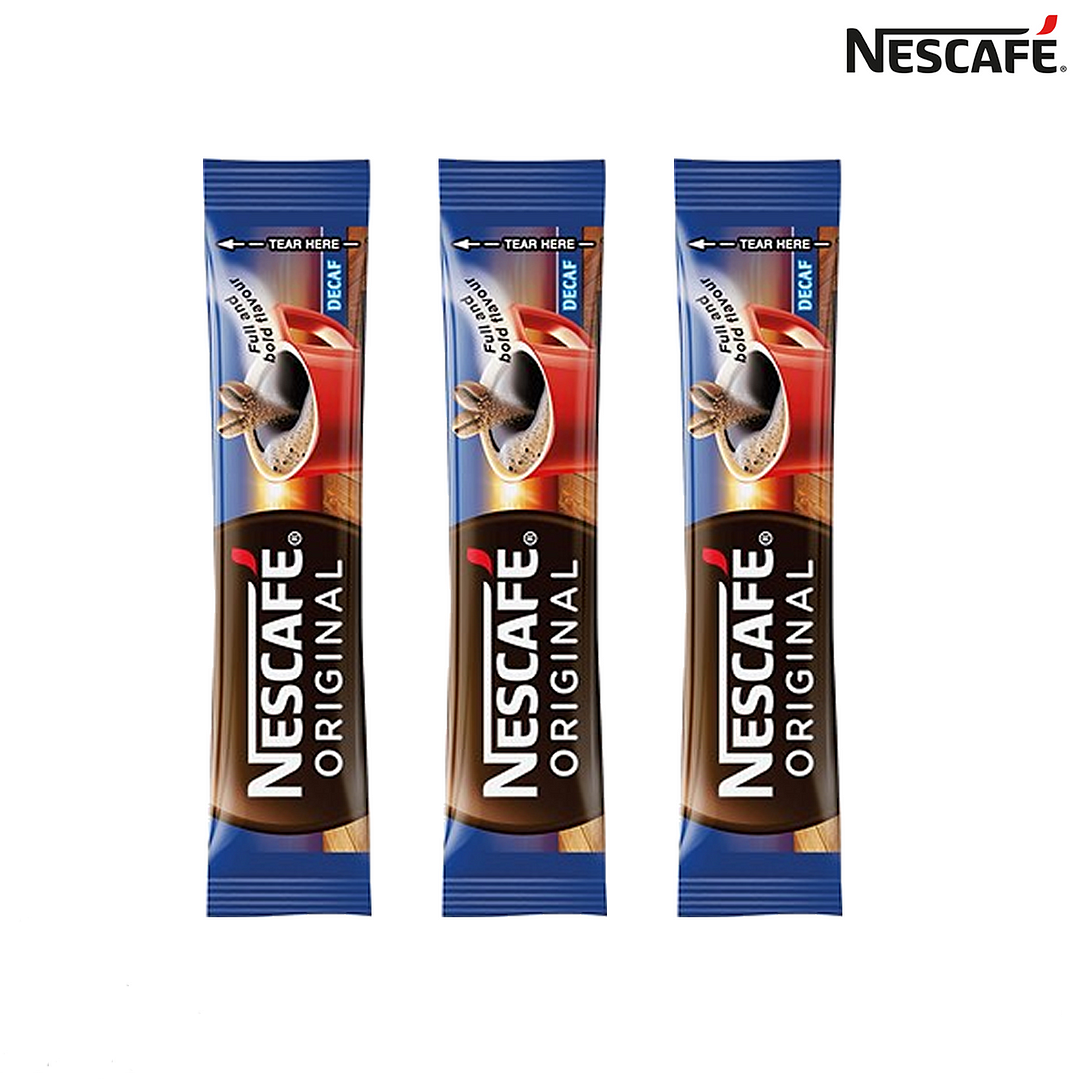 50 x Nescafé Original decaff Decaffeinated sachets Sticks Instant Coffee Single