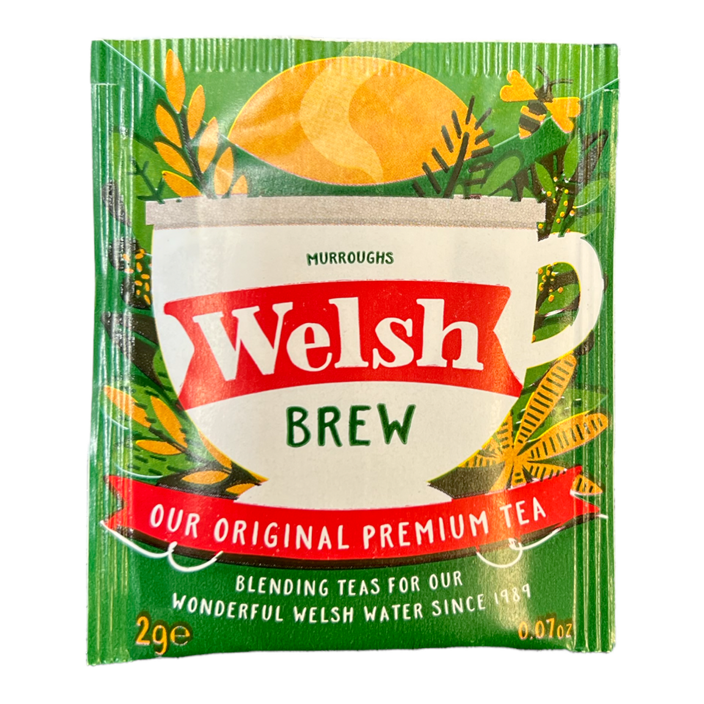 25 x Welsh Brew Tea Sachets - Individual Enveloped Tagged Tea Bags