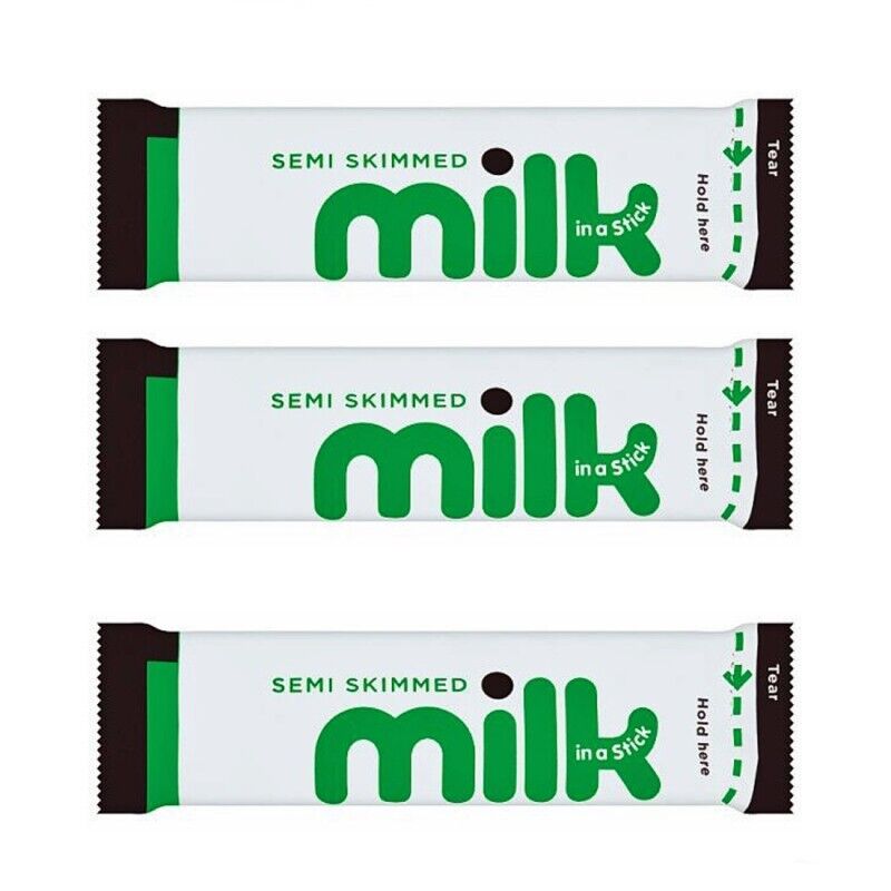 25 x Lakeland Semi Skimmed Milk Sticks 10ml Long Life UHT Portions Sachets