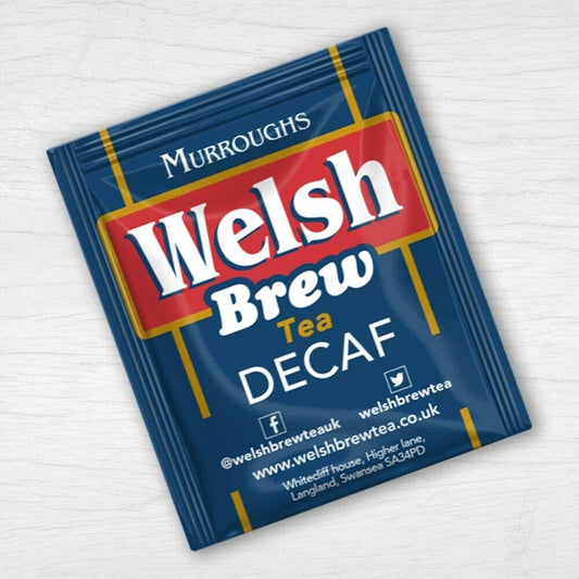 50 x Welsh Brew DECAF Tea Sachets - Individual Enveloped Tagged Tea Bags