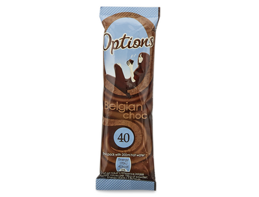 100 x Options BELGIAN Instant HOT CHOCOLATE Sachets 11g Drink Powder INDIVIDUAL