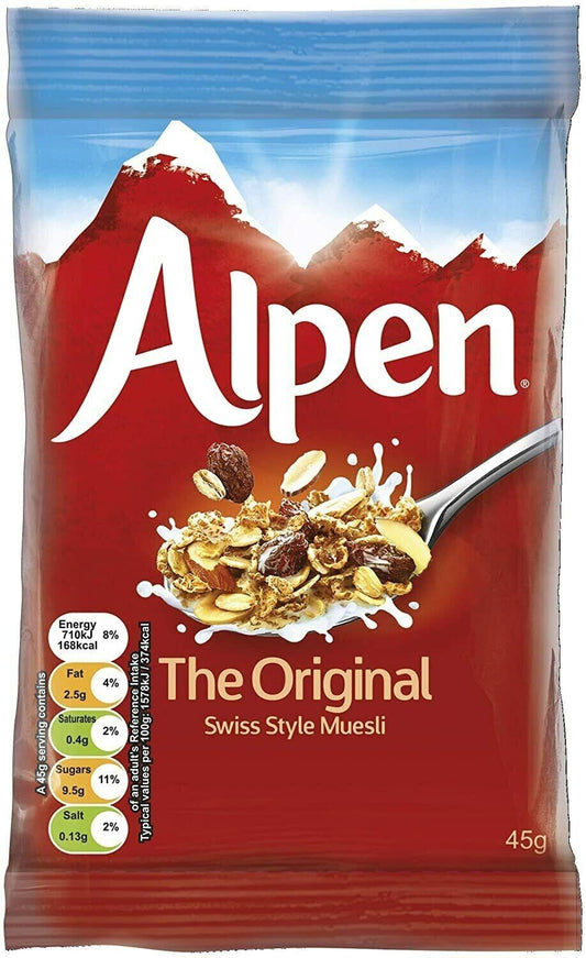 30 x Alpen The Original Muesli Swiss Style Sachets 45g