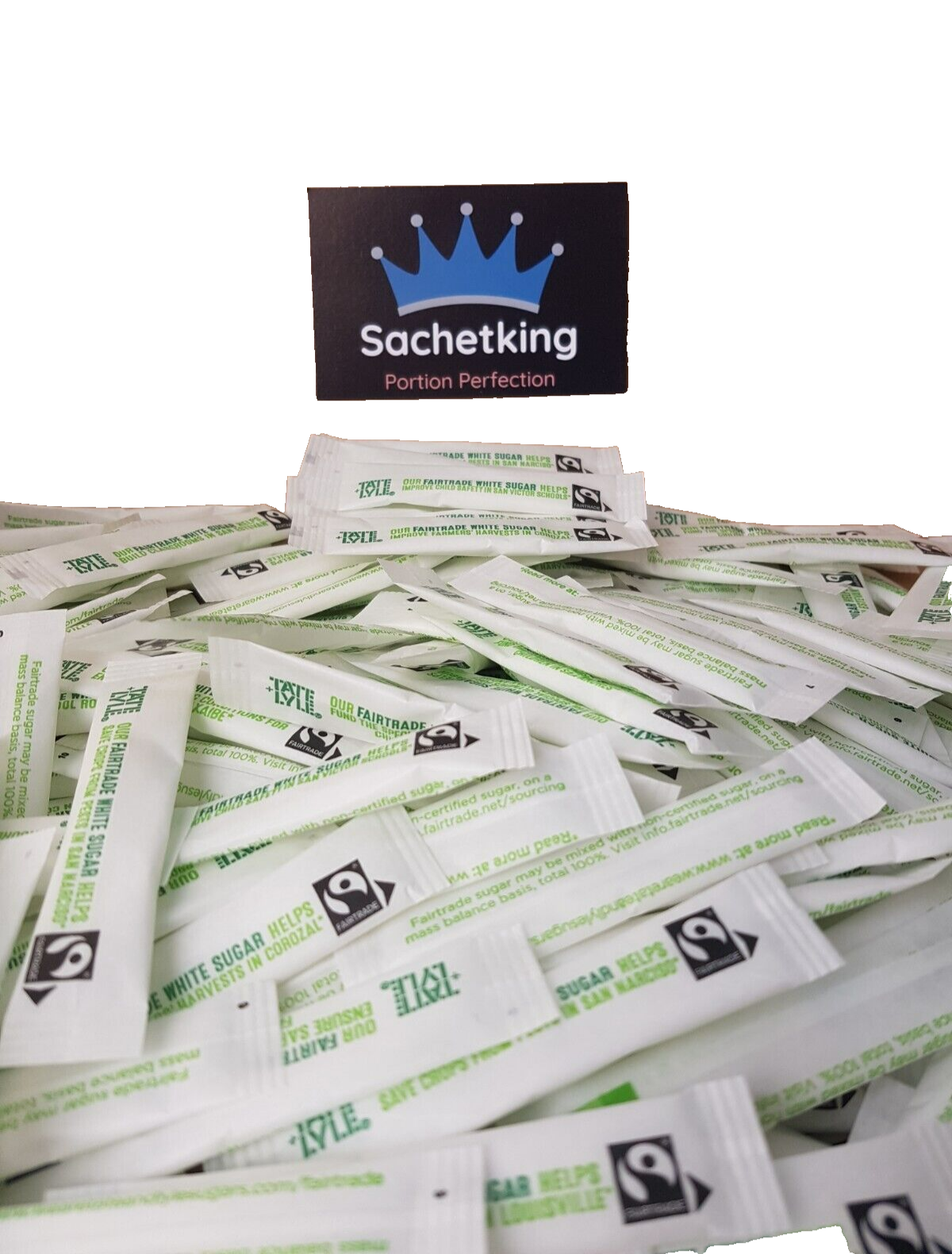 100 x Sugar Individual Sticks Sachets White Granulated Tate & Lyle Fairtrade