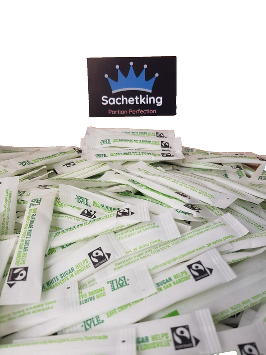 500 x Sugar Individual Sticks Sachets White Granulated Tate & Lyle Fairtrade